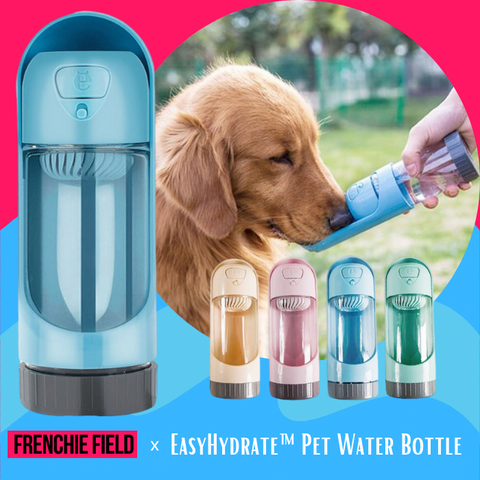 Frenchie Field x EasyHydrate™ Pet Water Bottle