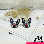 Cheeky Frenchie Enamel Ear Studs