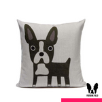 Vintage Frenchie Linen Pillowcase