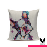 Vintage Frenchie Linen Pillowcase