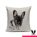 Vintage Frenchie Linen Pillowcase