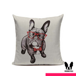 Vintage Frenchie Linen Pillowcase