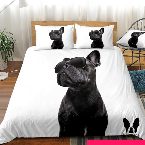 Too-Cool-for-School Frenchie Duvet & Pillowcase Set