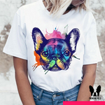 Watercolor Splash Frenchie Tee